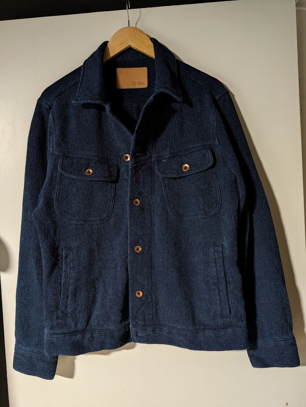 Taylor Stitch Waffle Knit Long Haul Jacket Mens Workwear Size 38